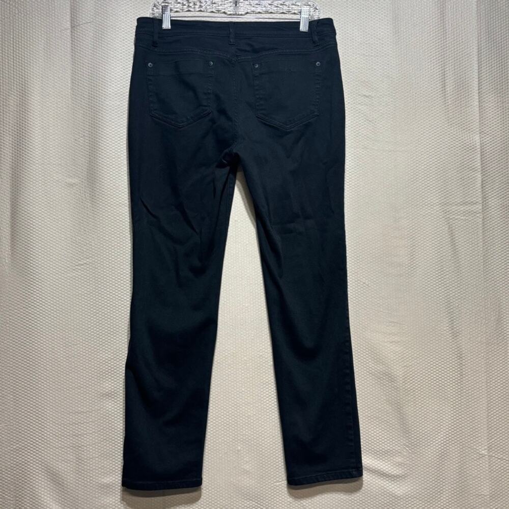 J. Jill Denim Women's Stretch Straight Leg Dark Blue Jeans 8 Regular Career - Picture 8 of 13